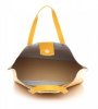 Bőr táska shopper bag Genuine Leather sárga 6047